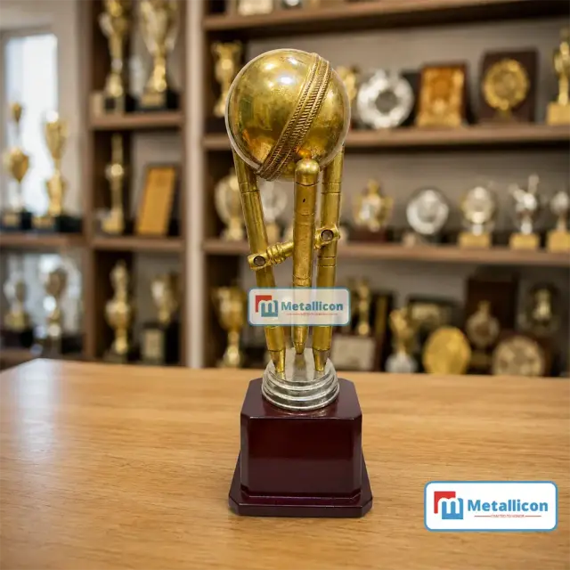 Premium Metal Cricket Trophy