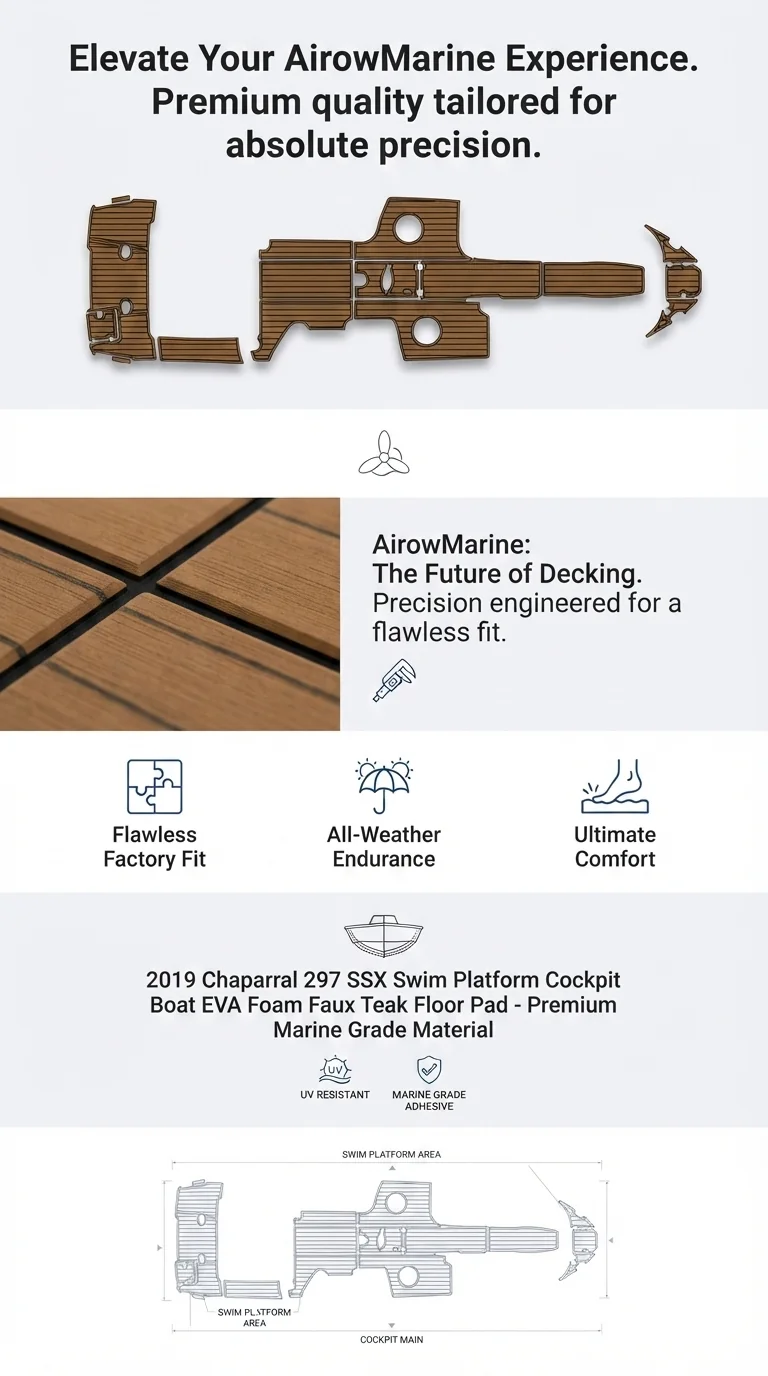 2019-chaparral-297-ssx-swim-platform-cockpit-boat-eva-foam-faux-teak-floor-pad detail