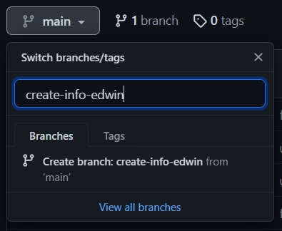 Create a new branch Create a new branch