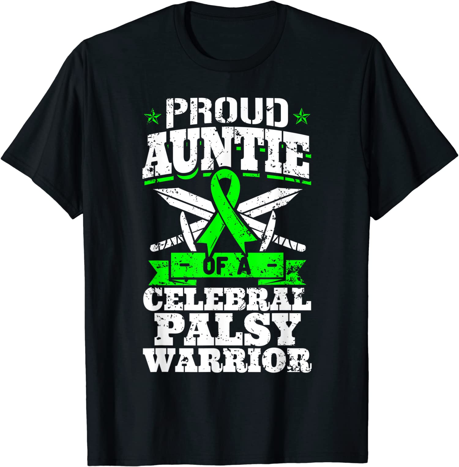 Proud Auntie Of A Cerebral Palsy Warrior CP Awareness Unisex T-Shirt