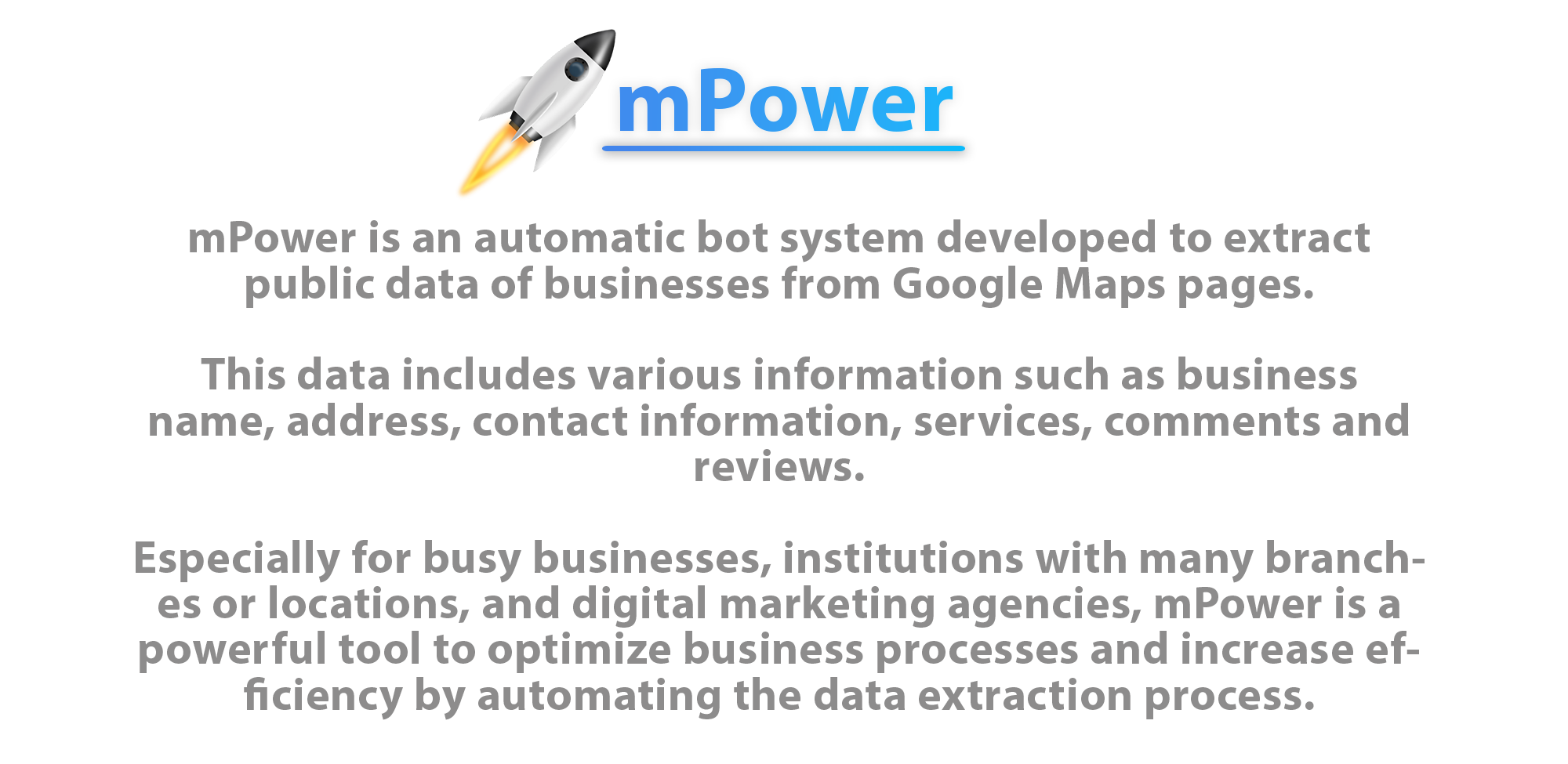 mPower Google Maps Data Scraper