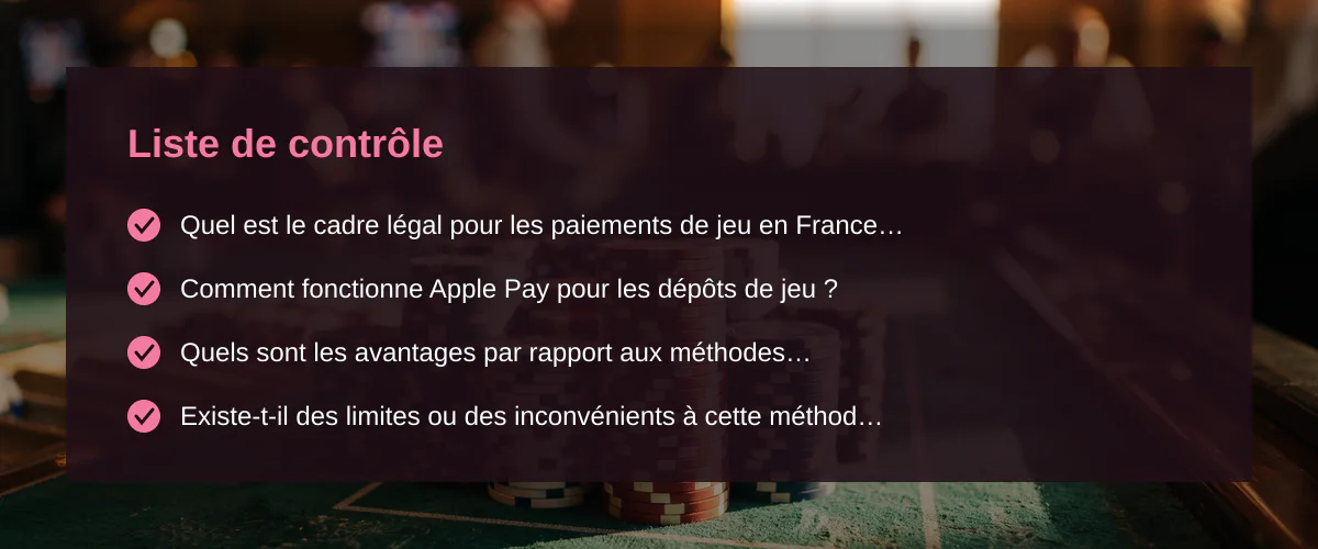 Apple Pay et les paris en ligne : un regard d'ancienne école sur le paiement numérique — Liste de contrôle