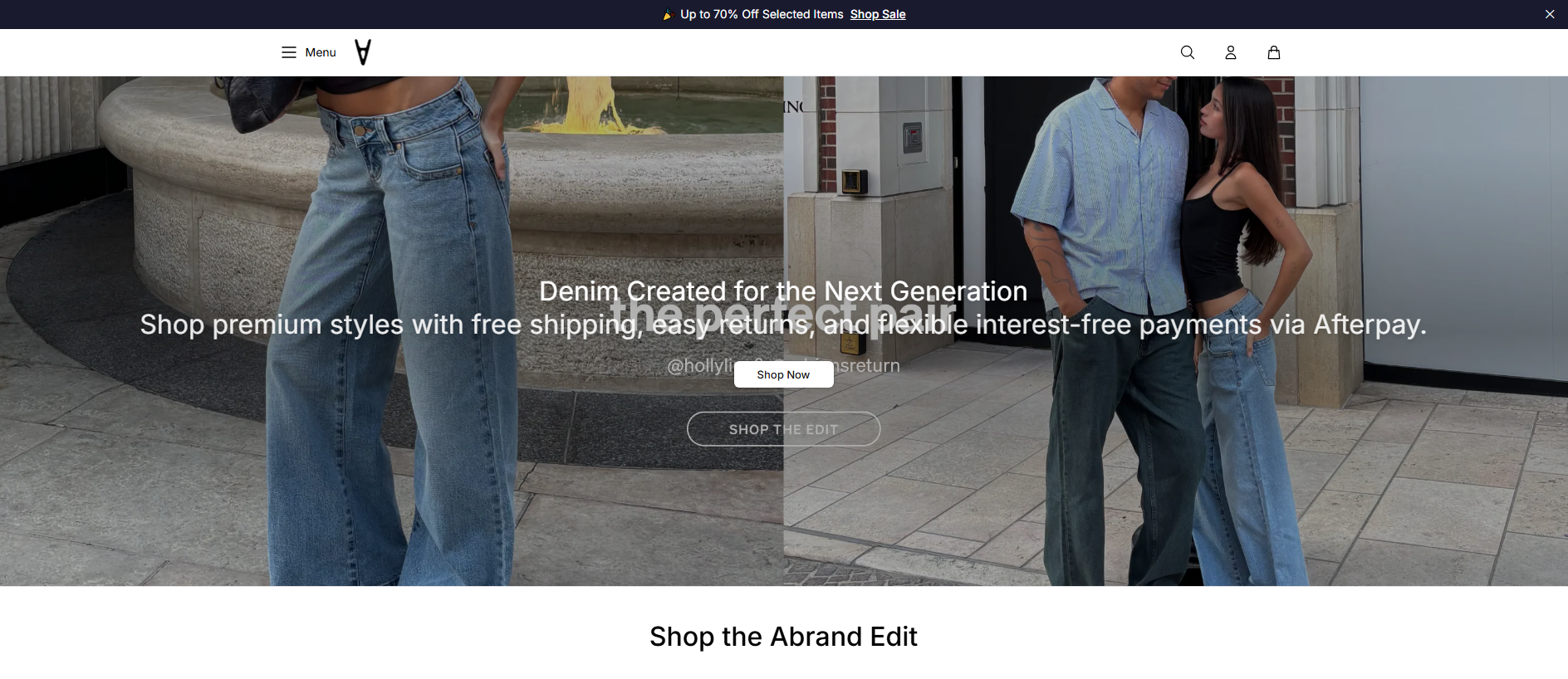 Stored capture of abrydenim.shop