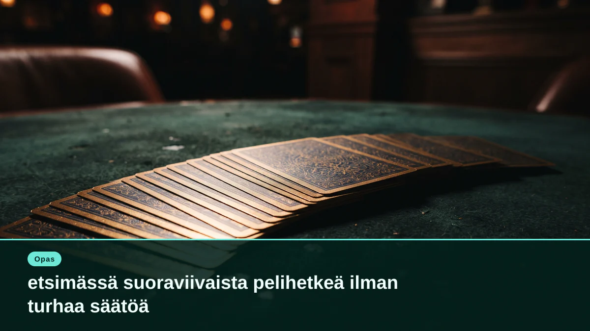 etsimässä suoraviivaista pelihetkeä ilman turhaa säätöä