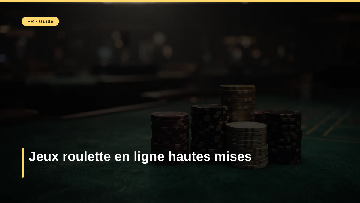 Jeux roulette en ligne hautes mises