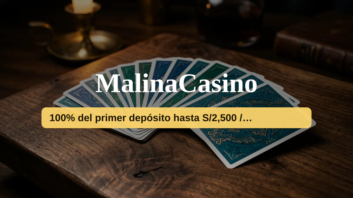 MalinaCasino  bono de bienvenida 100% del primer depsito hasta S/2,500 / 500 U + 200 FS, pagos: Visa, Mastercard, Skrill, Neteller, Paysafecard