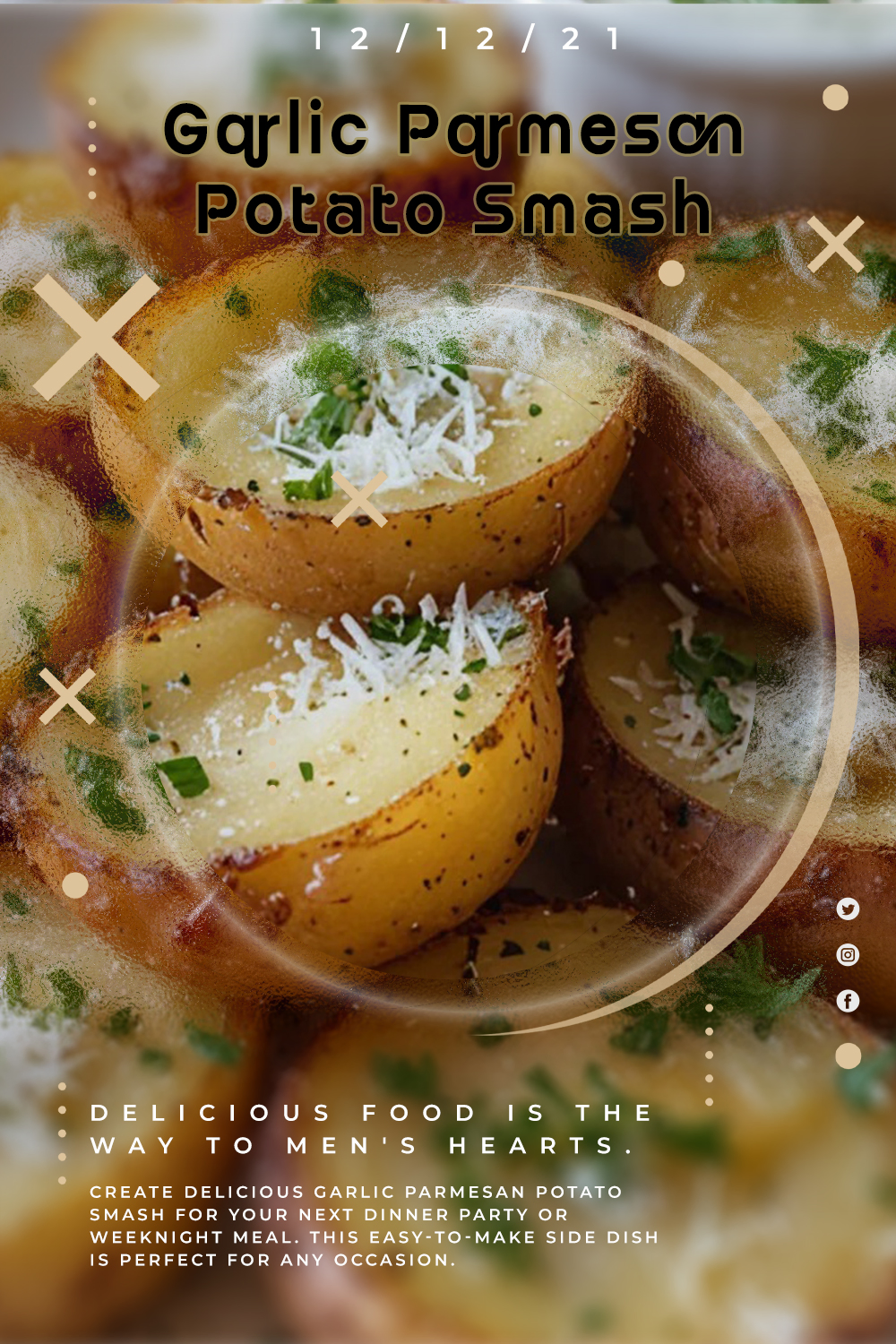 Garlic Parmesan Potato Smash