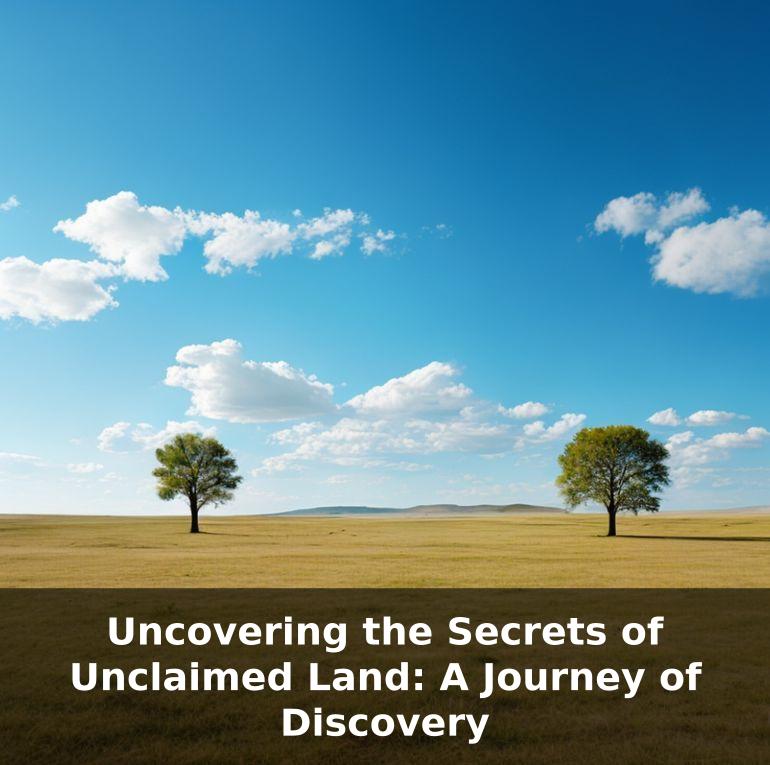 Uncovering the Secrets of Unclaimed Land: A Journey of Discovery
