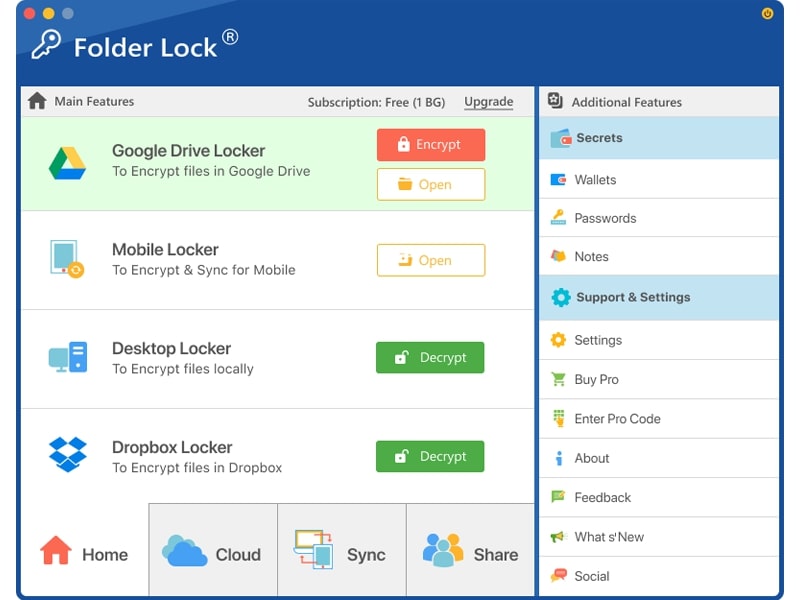 Folder Lock Mac OS Screenshot