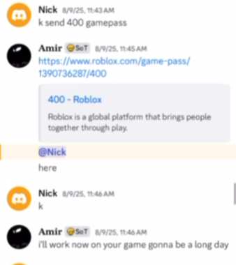Suspect asks for an additional 400 Robux.png