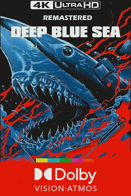 Deep Blue Sea 1999, 4K, REMASTERED, MOVIE, COVER, POSTER, ART, SHARK, JAWS, Renny Harlin, Saffron Burrows, Samuel L. Jackson, Stellan Skarsgård, LL Cool J, HORROR, SCI-FI