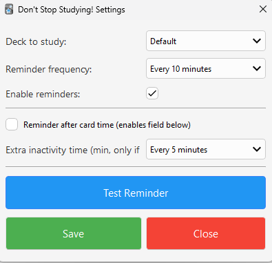 Configuration Screen