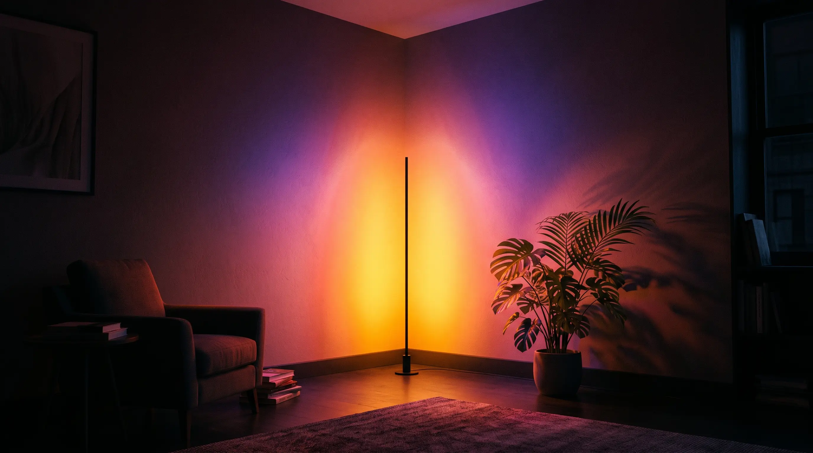 Dynamic Music-Syncing Corner Lamps