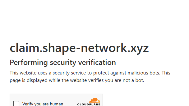 Stored capture of claim.shape-network.xyz
