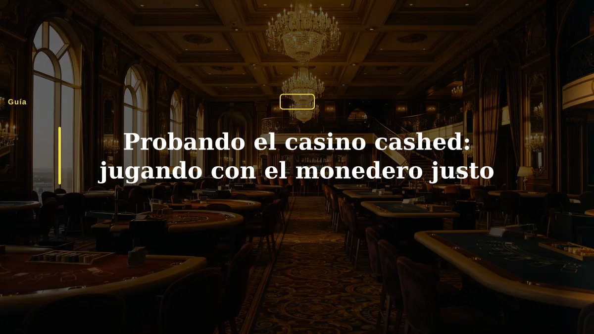 Probando el casino cashed: jugando con el monedero justo