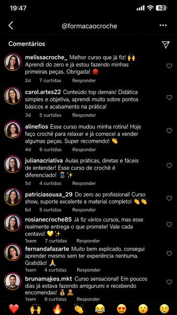 Perfil do print: @formacaocroche