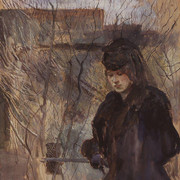 Дама с весенним пейзажем 1897