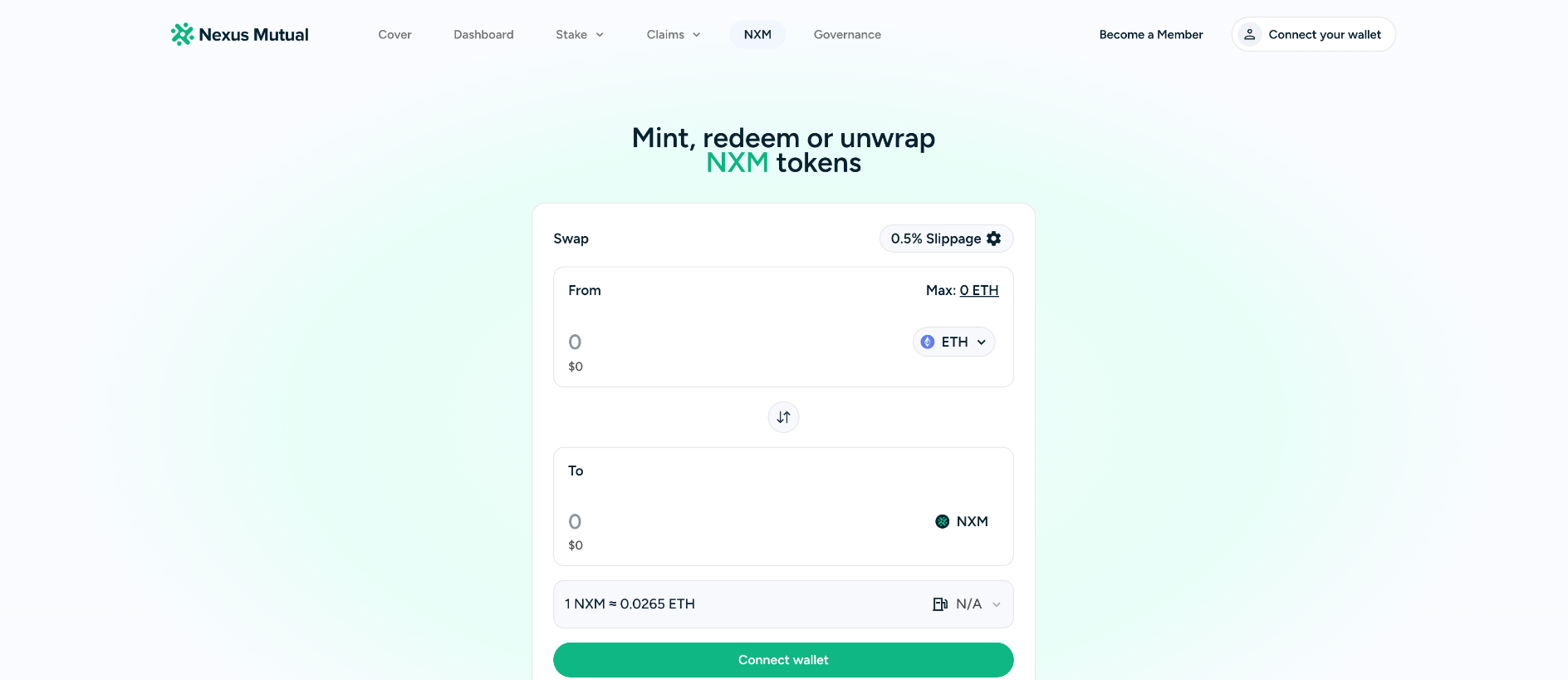 Forensic screenshot of nexus-mutual.github.io showing the phishing page layout