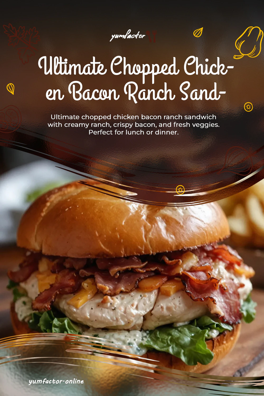 Ultimate Chopped Chicken Bacon Ranch Sandwich Recipe