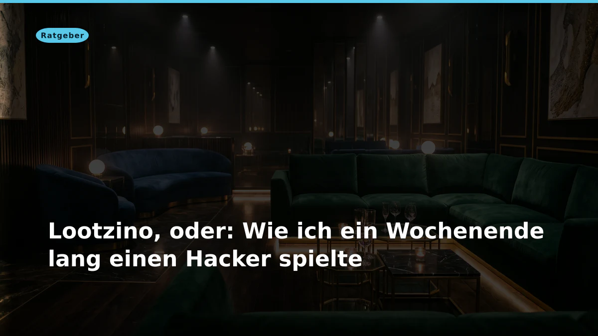 Lootzino, oder: Wie ich ein Wochenende lang einen Hacker spielte