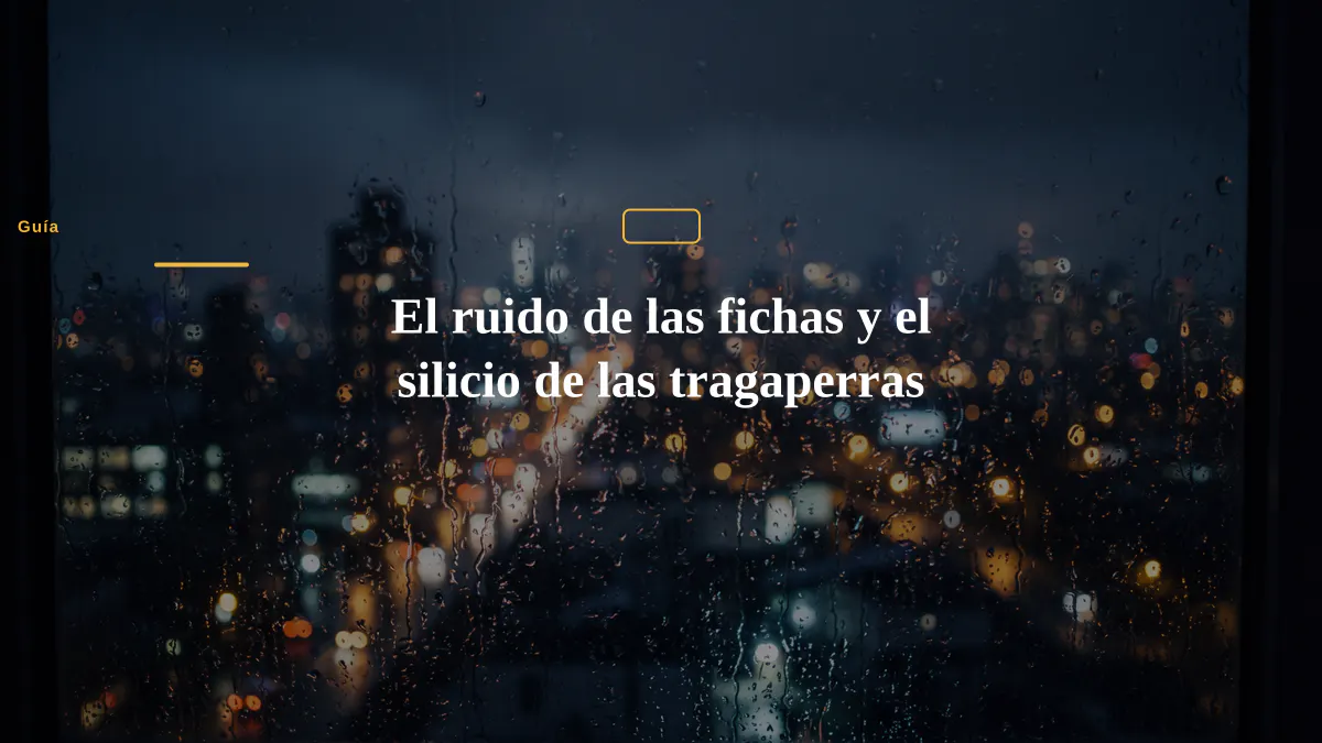 El ruido de las fichas y el silicio de las tragaperras