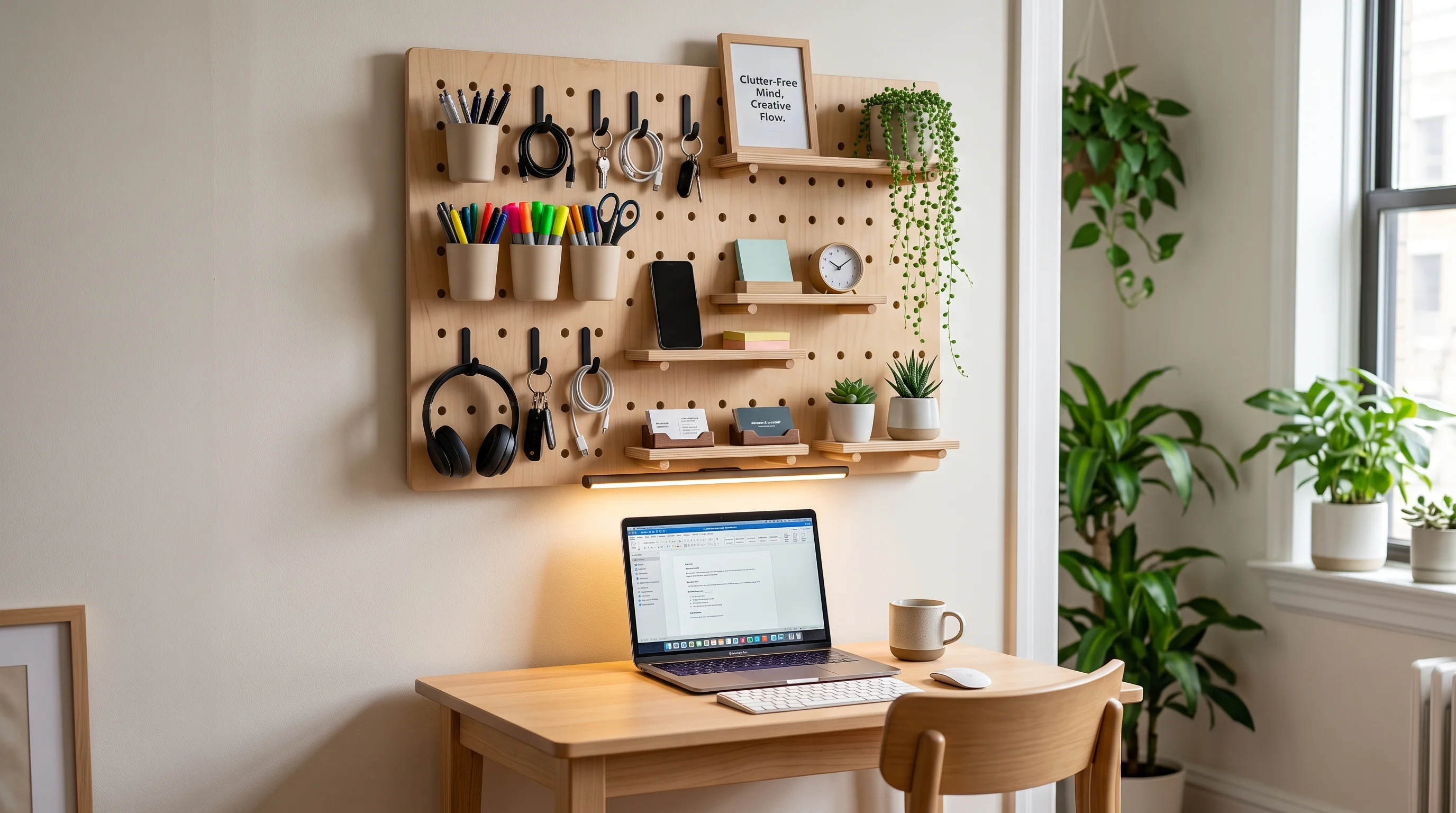 Vertical Pegboard Command Centers