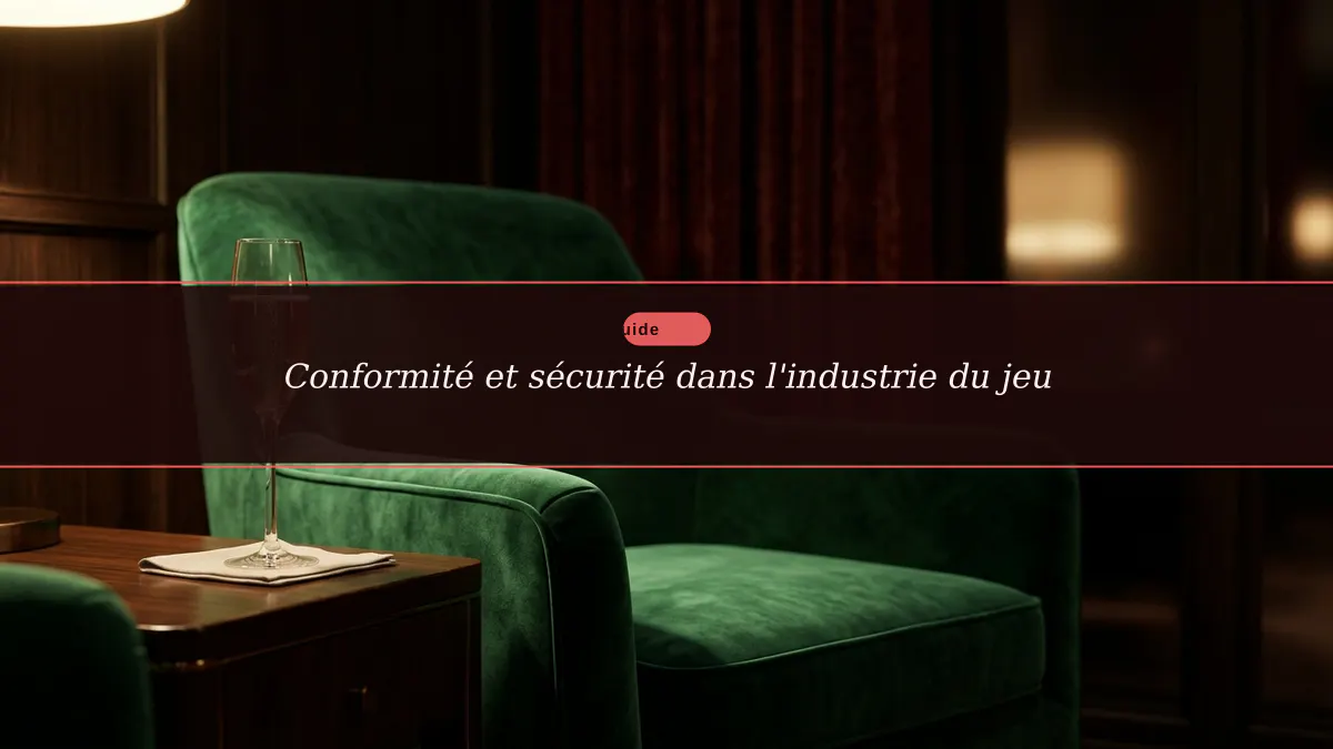 Conformité et sécurité dans l'industrie du jeu