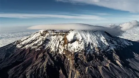 Mount Kilimanjaro rising above the savanna plains
