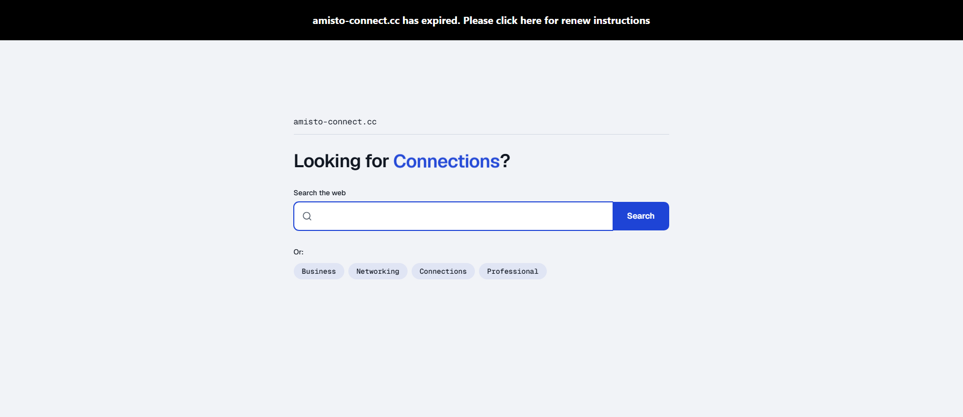 Stored capture of amisto-connect.cc