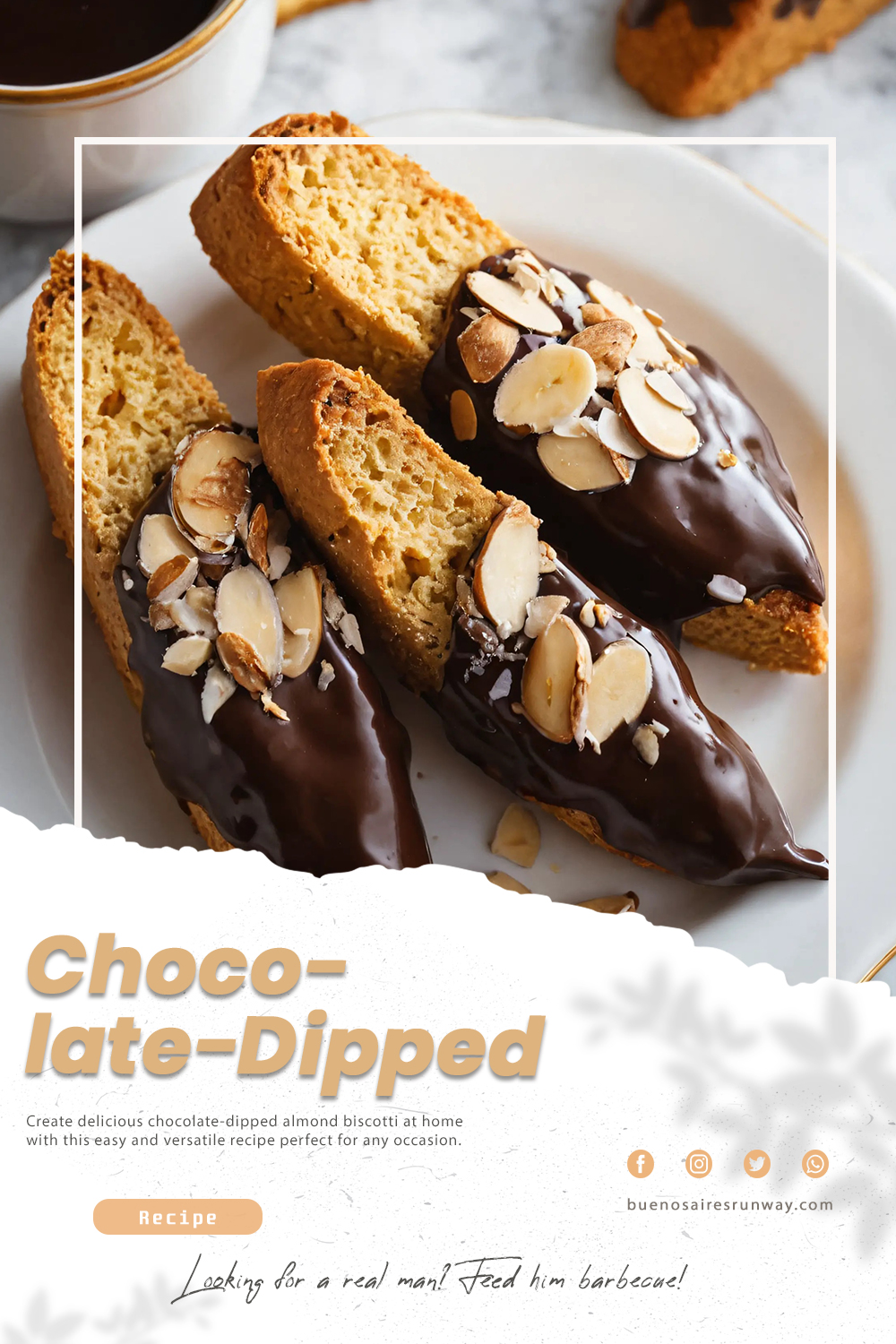 Chocolate-Dipped Almond Biscotti Cooking Guide