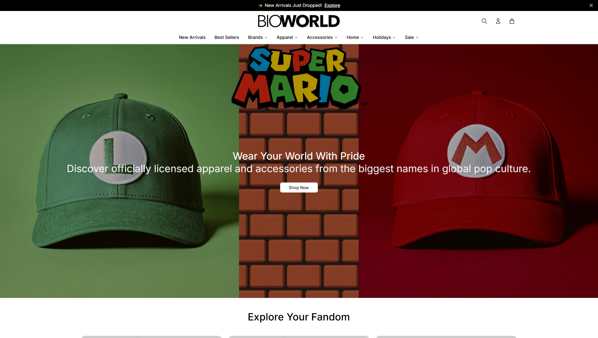 Stored capture of bioworldmerchshop.shop