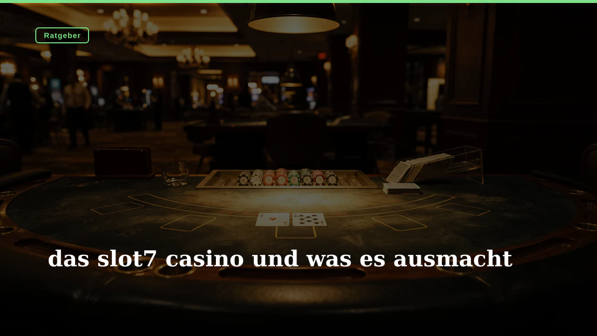 das slot7 casino und was es ausmacht