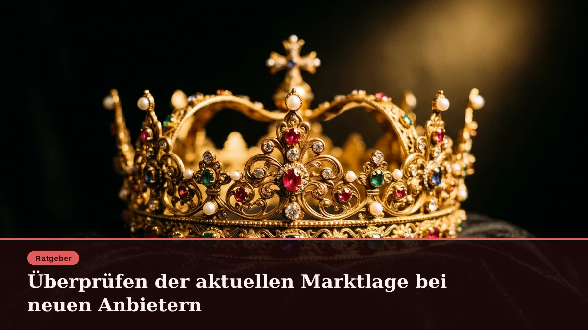 Überprüfen der aktuellen Marktlage bei neuen Anbietern