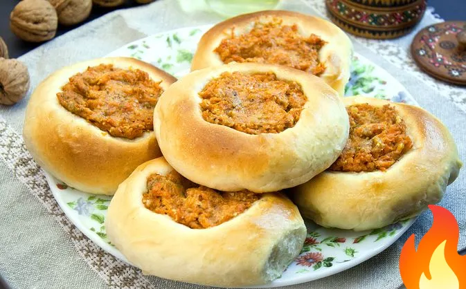 Постер Постные ватрушки с морковью и орехами