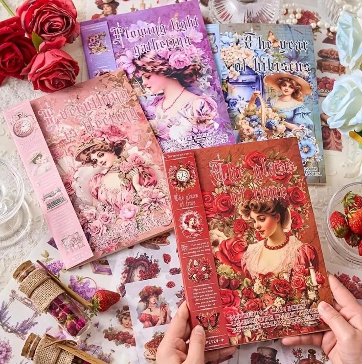 RETRO ROMANCE Vintage Sticker Book