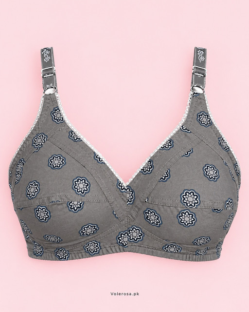 Premium Cotton Printed Everyday Bra Set - Pack of 5 Non-Padded, Side view