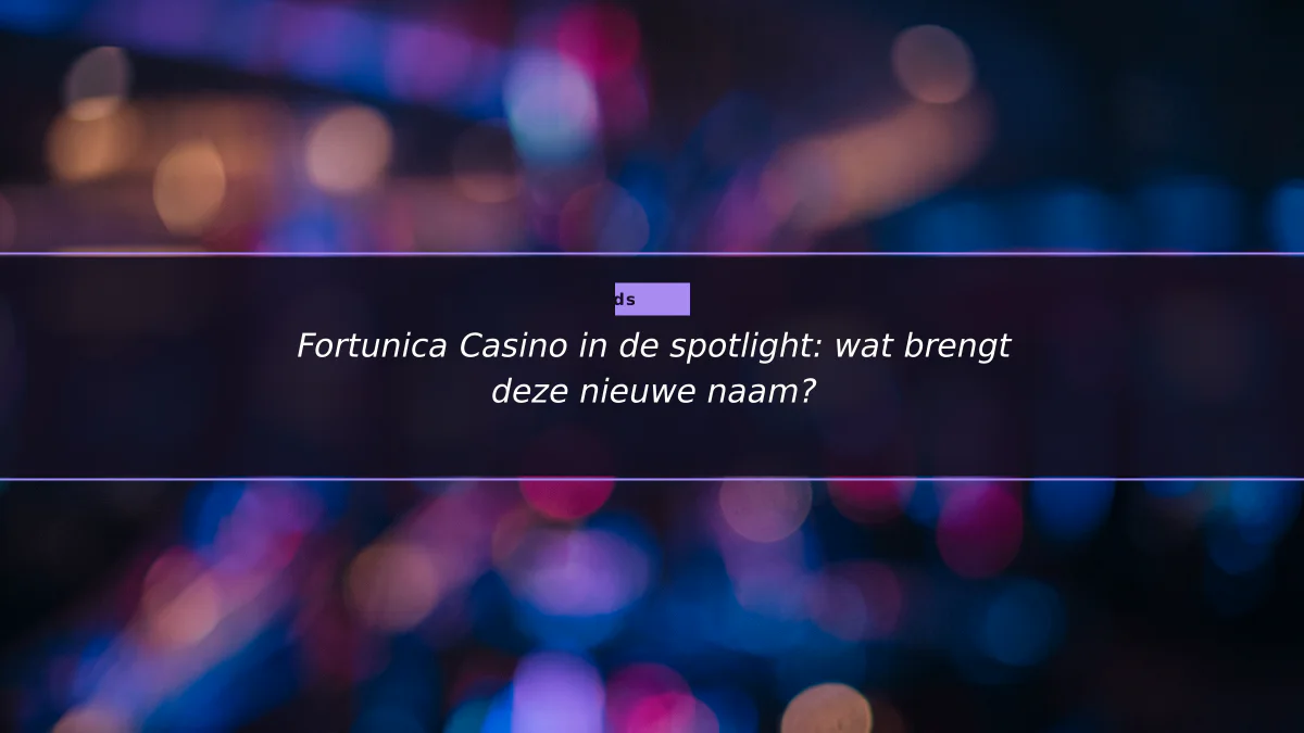 Fortunica Casino in de spotlight: wat brengt deze nieuwe naam?