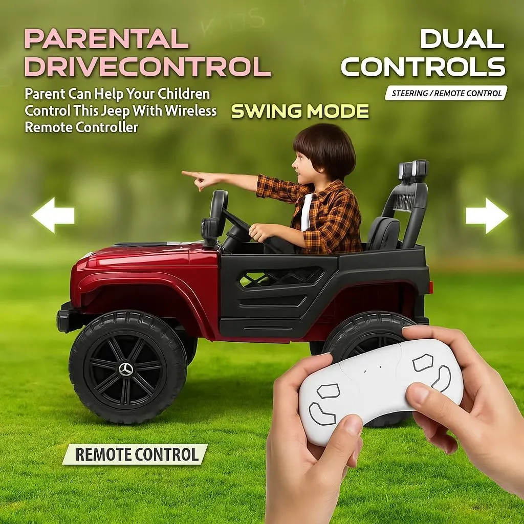 Battery Operated Electric Car for Kids Ride on Jeep with Remote Control for Age 1 - 7 photo 3
