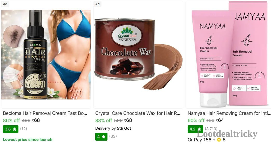 Hair Removal Products – Just ₹99 | Loot Ka Maal Hair Removal Products – Just ₹99 | Loot Ka Maal