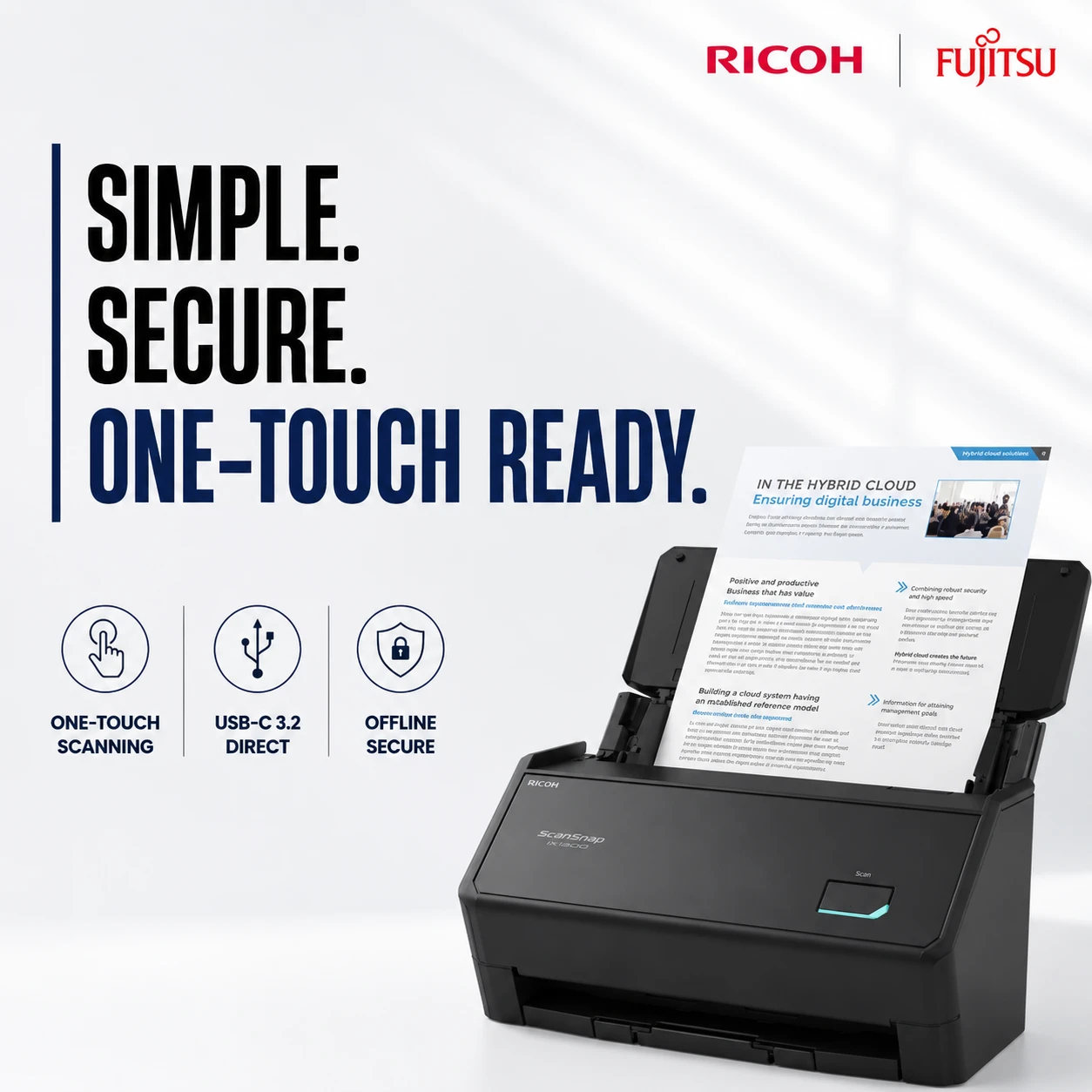 Ricoh ScanSnap iX2400 One-Touch USB Document Scanner Malaysia
