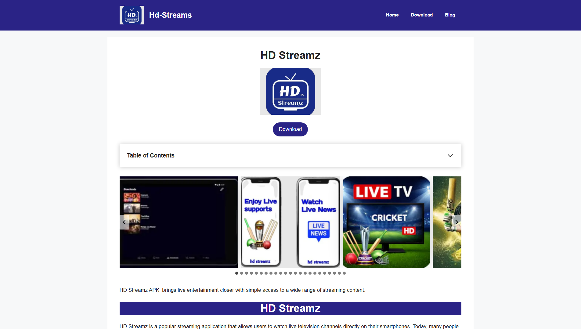 Stored capture of hd-streams.com