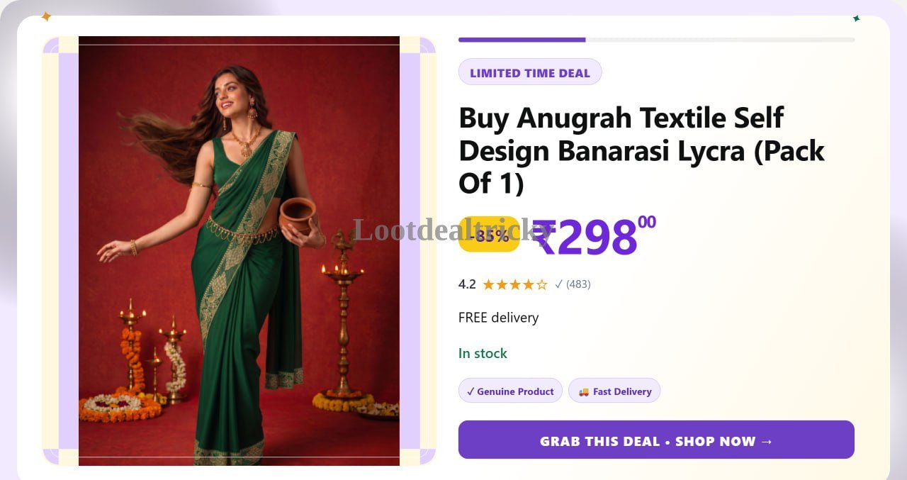   self Design Banarasi – Just ₹298 | Exclusive Sale Discount