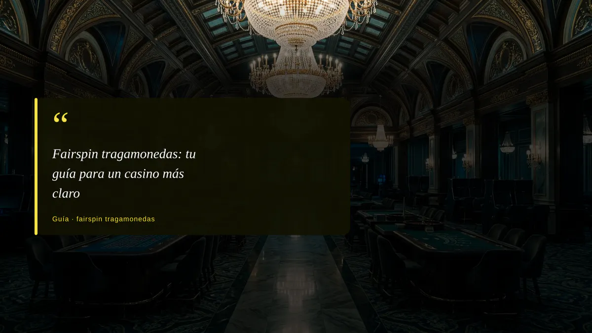 Fairspin tragamonedas: tu guía para un casino más claro