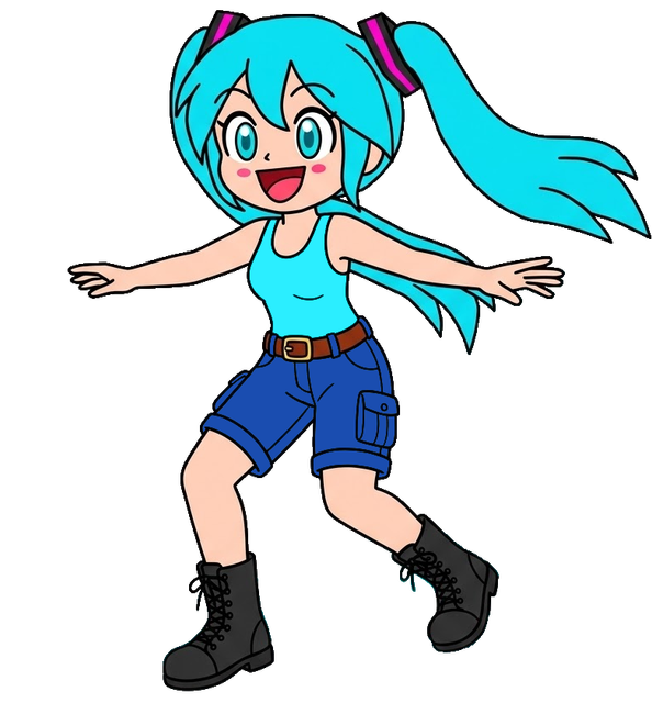 Miku riding