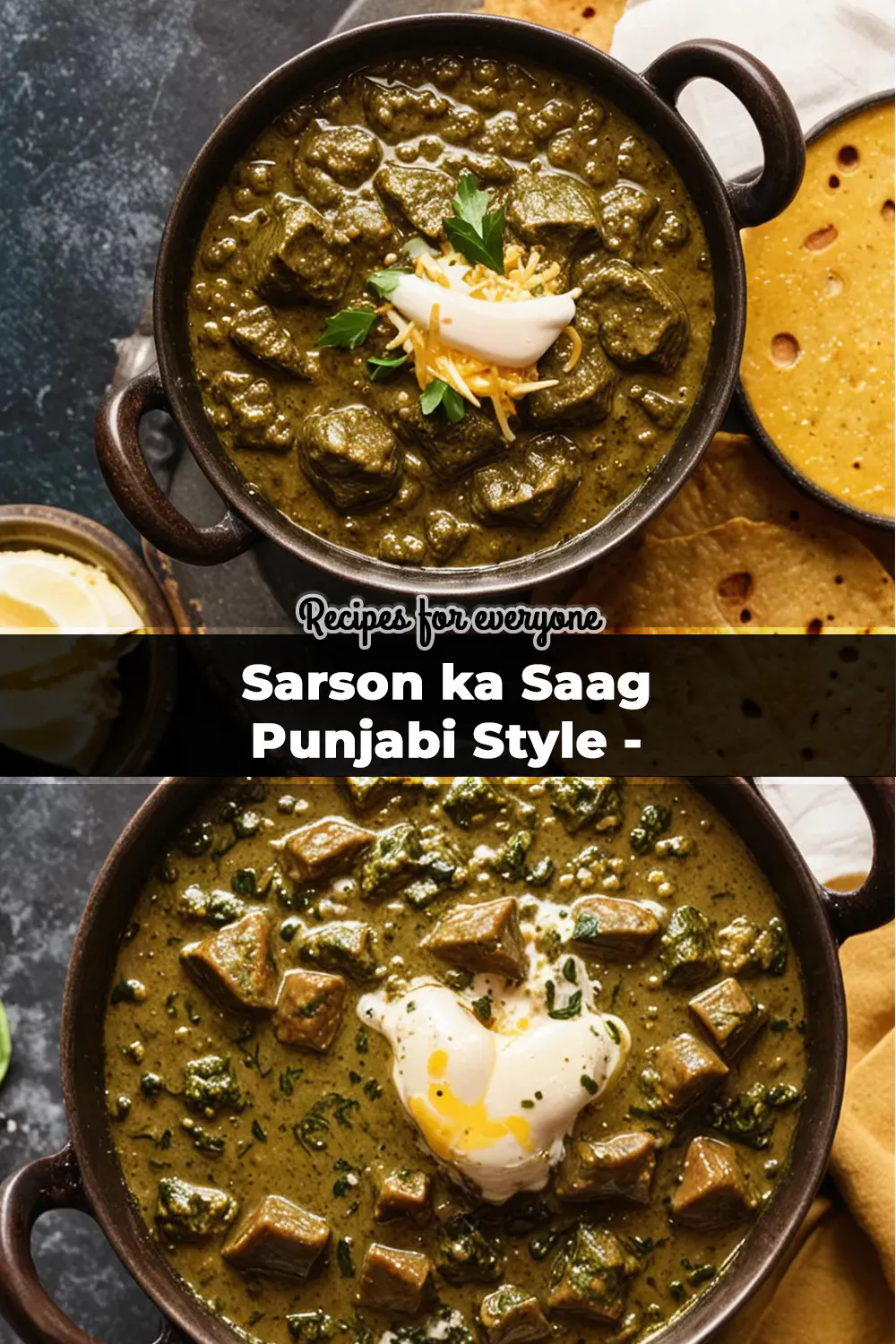 Sarson ka Saag Punjabi Style - Creamy Mustard Greens Recipe