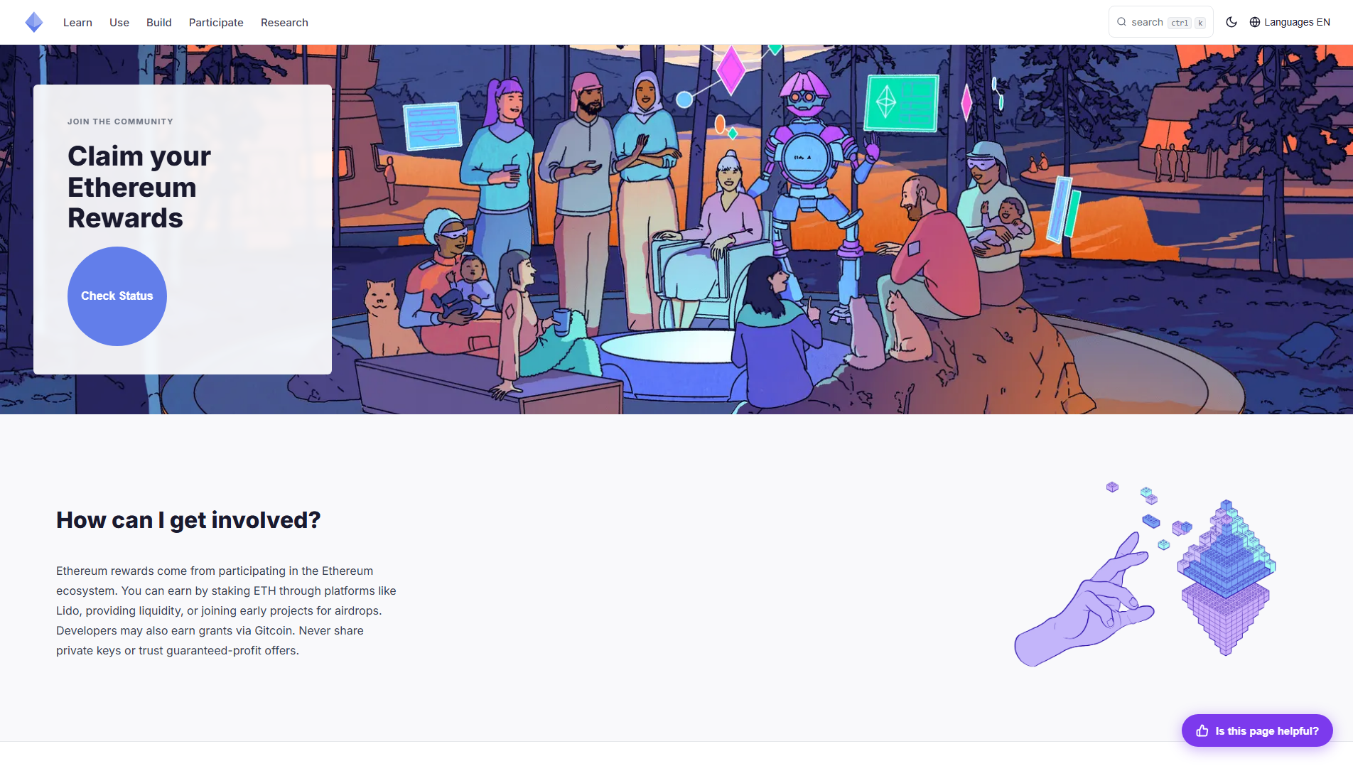 Screenshot of etheruemcommunity.org