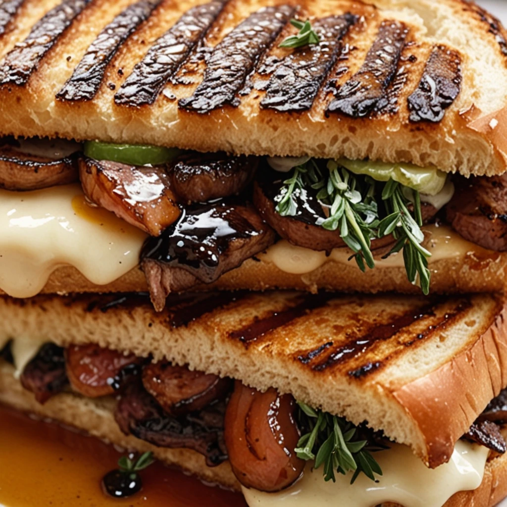 Grilled Balsamic Jus de Raissignette Sandwich Melt