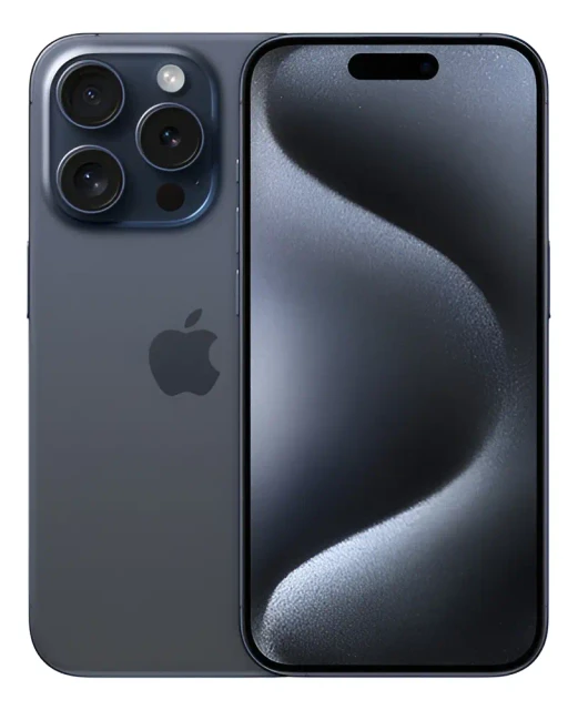 iPhone 15 Pro na cor Titânio Azul