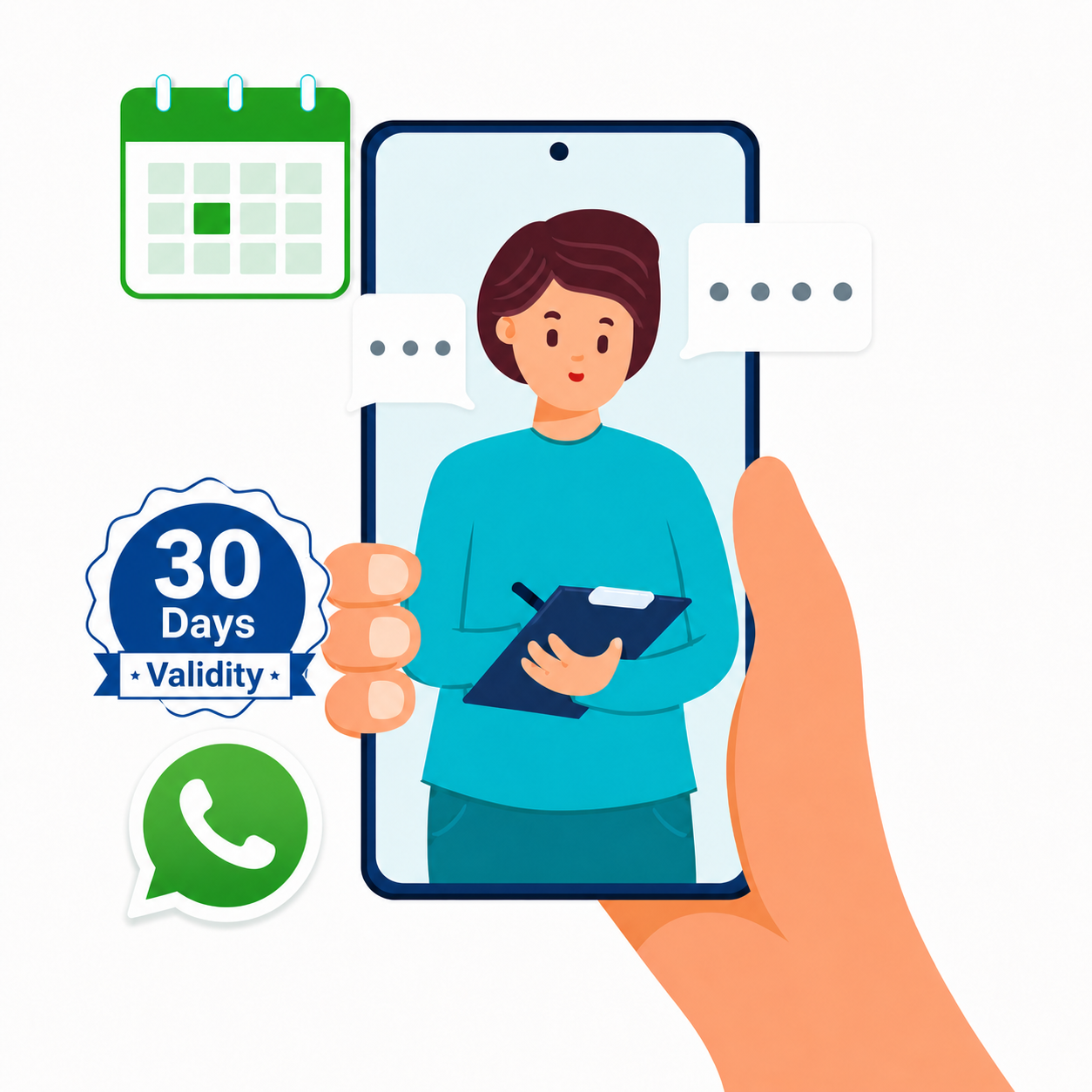 30-Day's Complimentary Support Available On WhatsApp