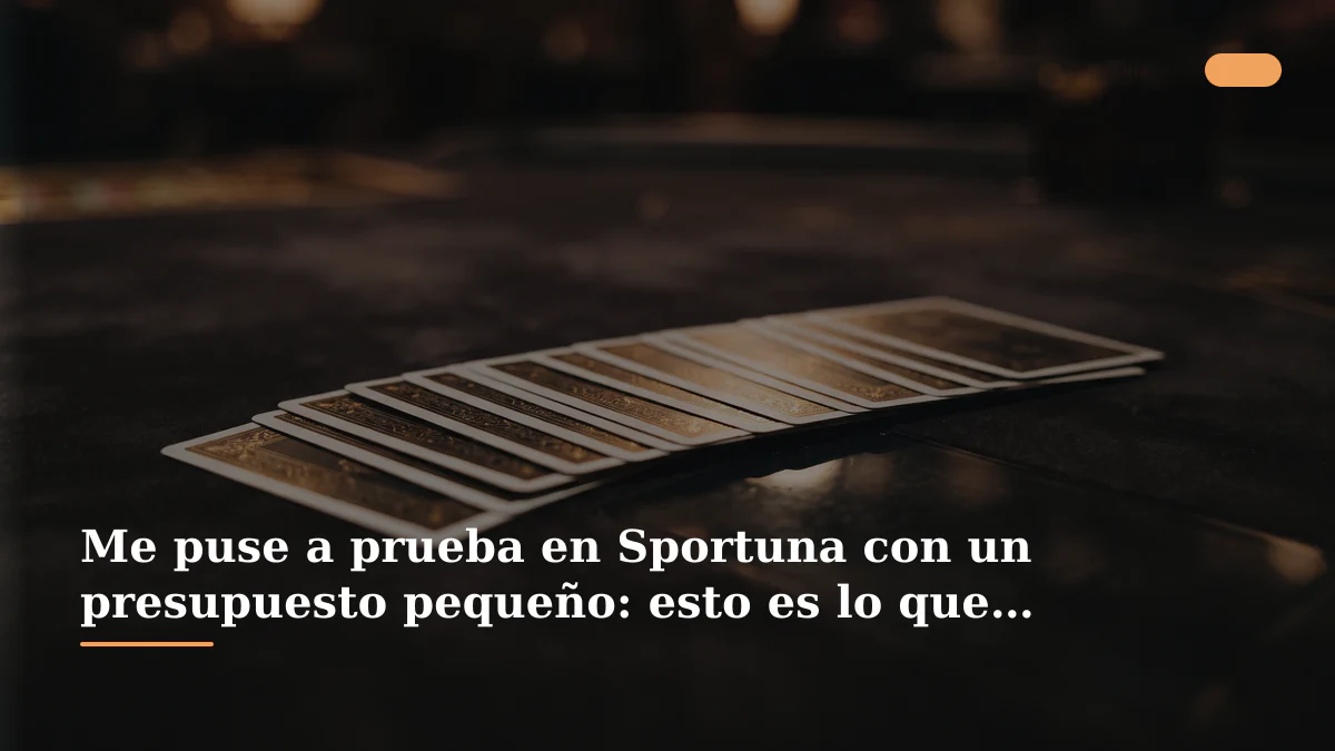 Me puse a prueba en Sportuna con un presupuesto pequeño: esto es lo que encontré